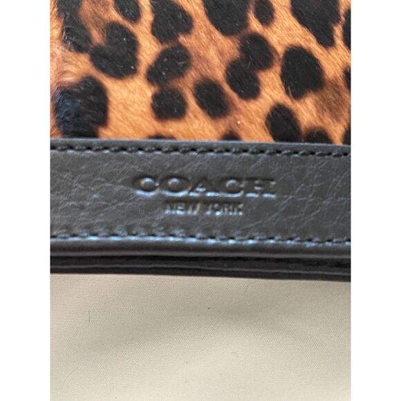 $298 Coach Envelope Wallet Clutch Ocelot Haircalf Black Cheetah Animal 47994 NWT - Picture 10 of 13